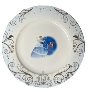 Zrike Disney Princess Cinderella Fairy God Mother Dinner Plates, Lot Of 2